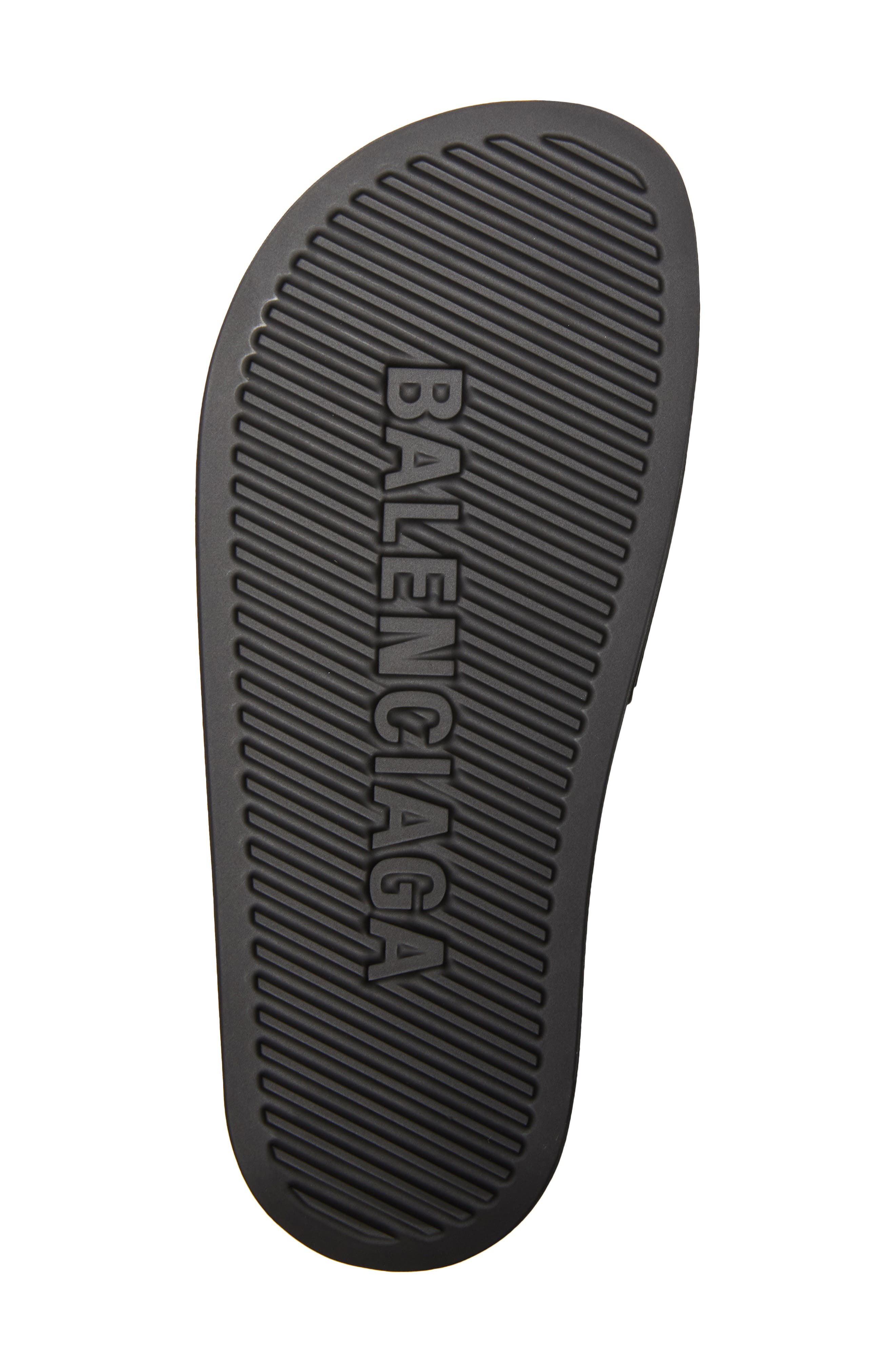 Balenciaga Logo Slide Sandal, Alternate, color, 