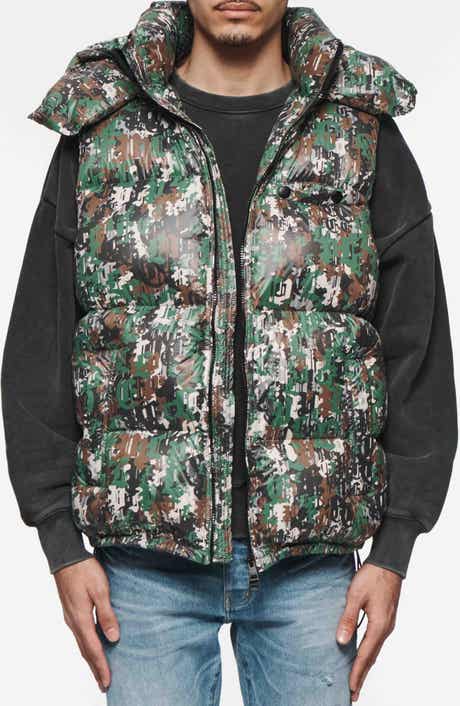 PURPLE BRAND Hooded Down Puffer Vest