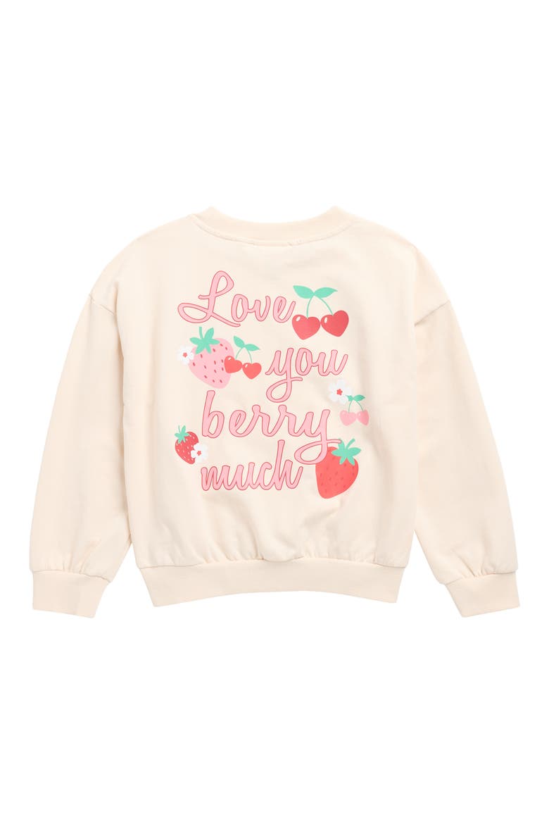 Kids' Berry Graphic Sweatshirt, Alternate, color, IVORY