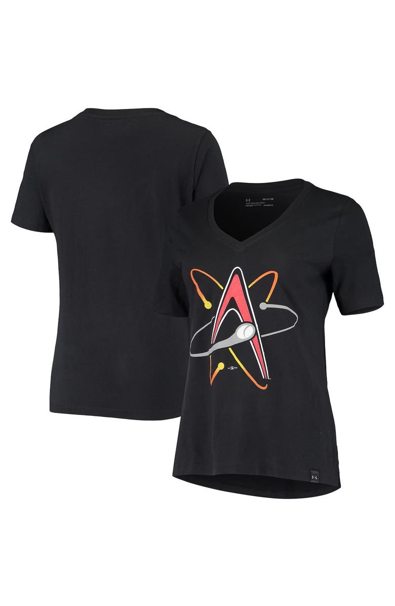 Under Armour Women's Under Armour Black Albuquerque Isotopes Performance V-Neck T-Shirt, Main, color, 