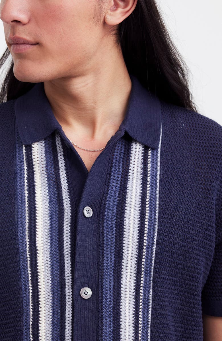 Madewell Stripe Open Stitch Cotton & Linen Button-Up Shirt, Alternate, color,