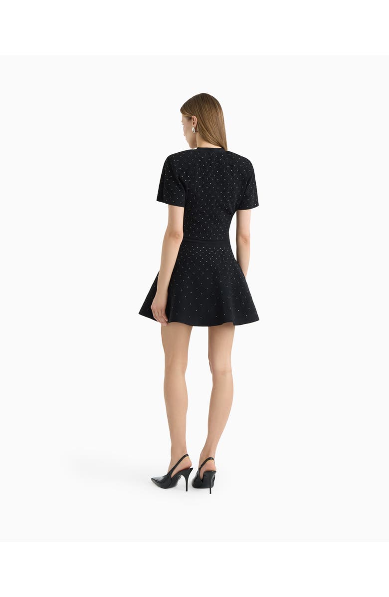 Dodiee Elodie jeweled flare skirt, Alternate, color, Black