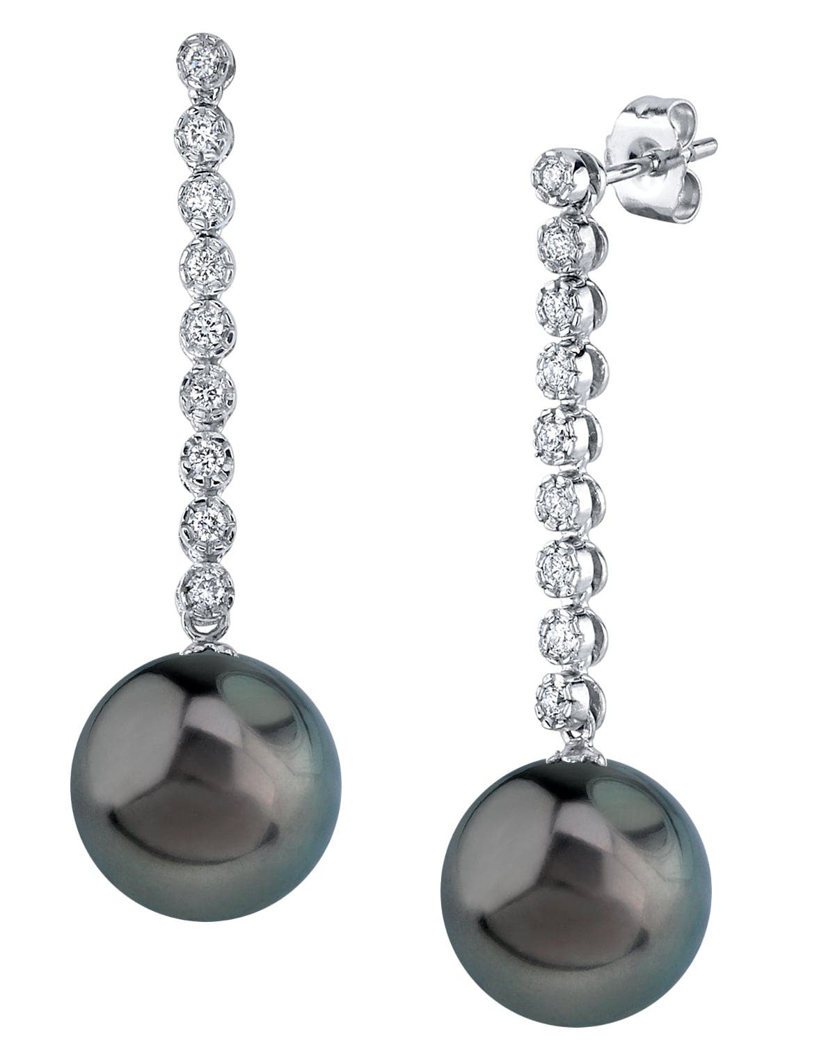 The Pearl Source Tahitian South Sea Pearl & Diamond Serena Earrings In White Gold