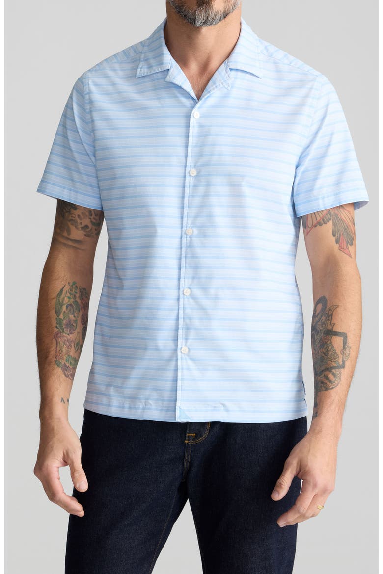 Haverman Stripe Performance Camp Shirt, Main, color, BLUE