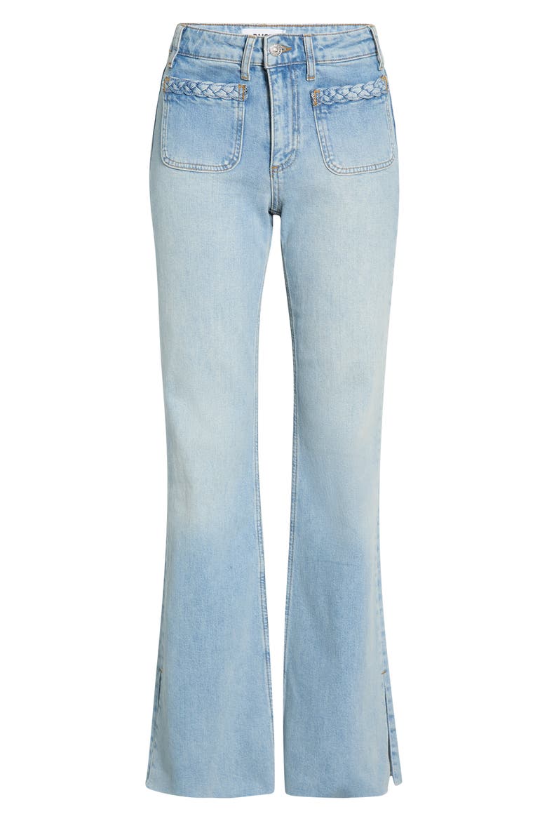 Sofia High Waist Patch Pocket Slit Seam Raw Hem Jeans, Alternate, color, MONTEBELLO