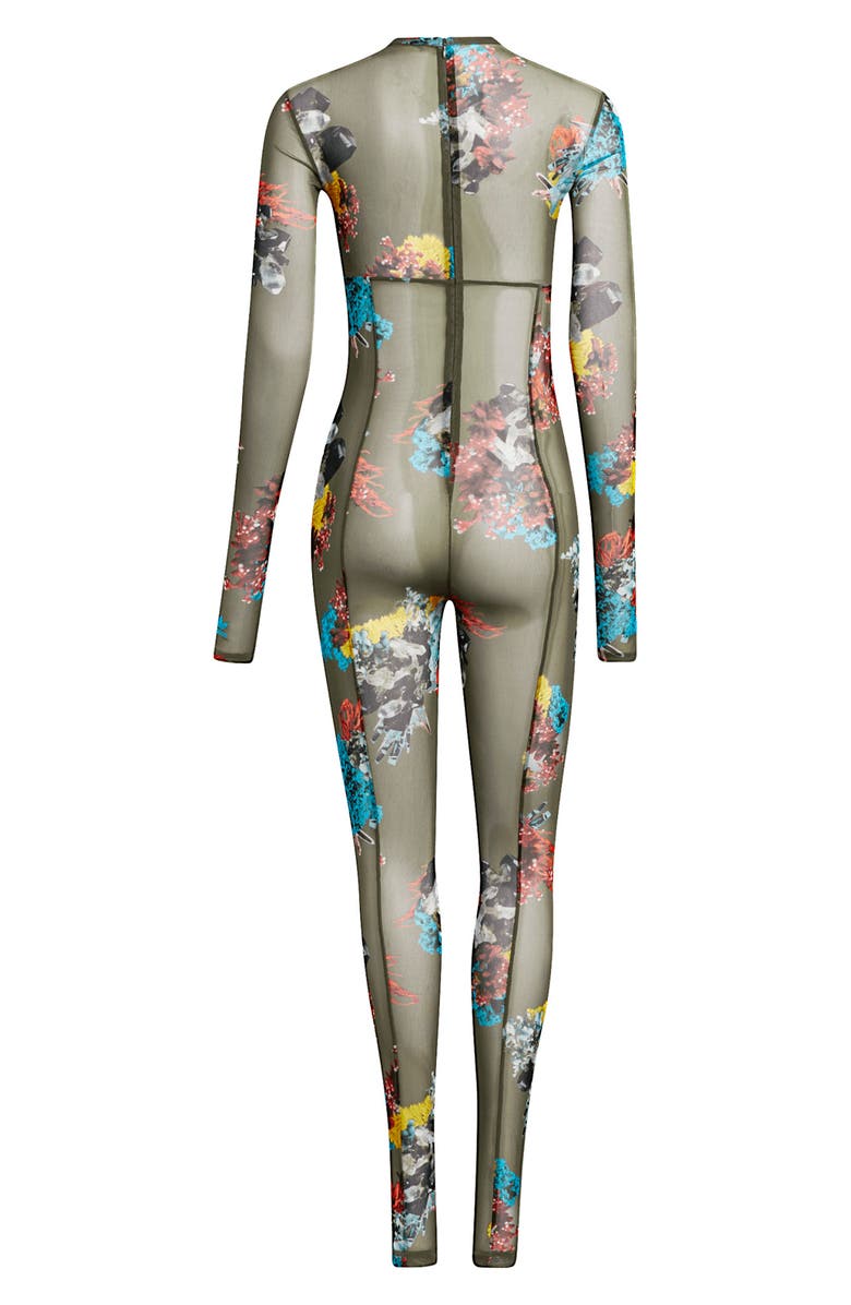 adidas x IVY PARK Floral Long Sleeve Mesh Jumpsuit, Alternate, color, 