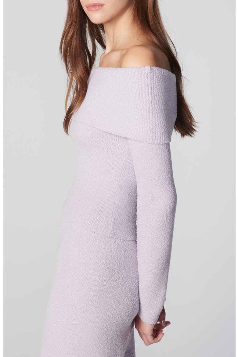 Off the Shoulder Long Sleeve Sweater, Alternate, color, SFT MIL LAVNDER