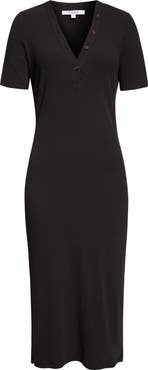 Derek Lam 10 Crosby Damiana Henley Rib Midi Dress