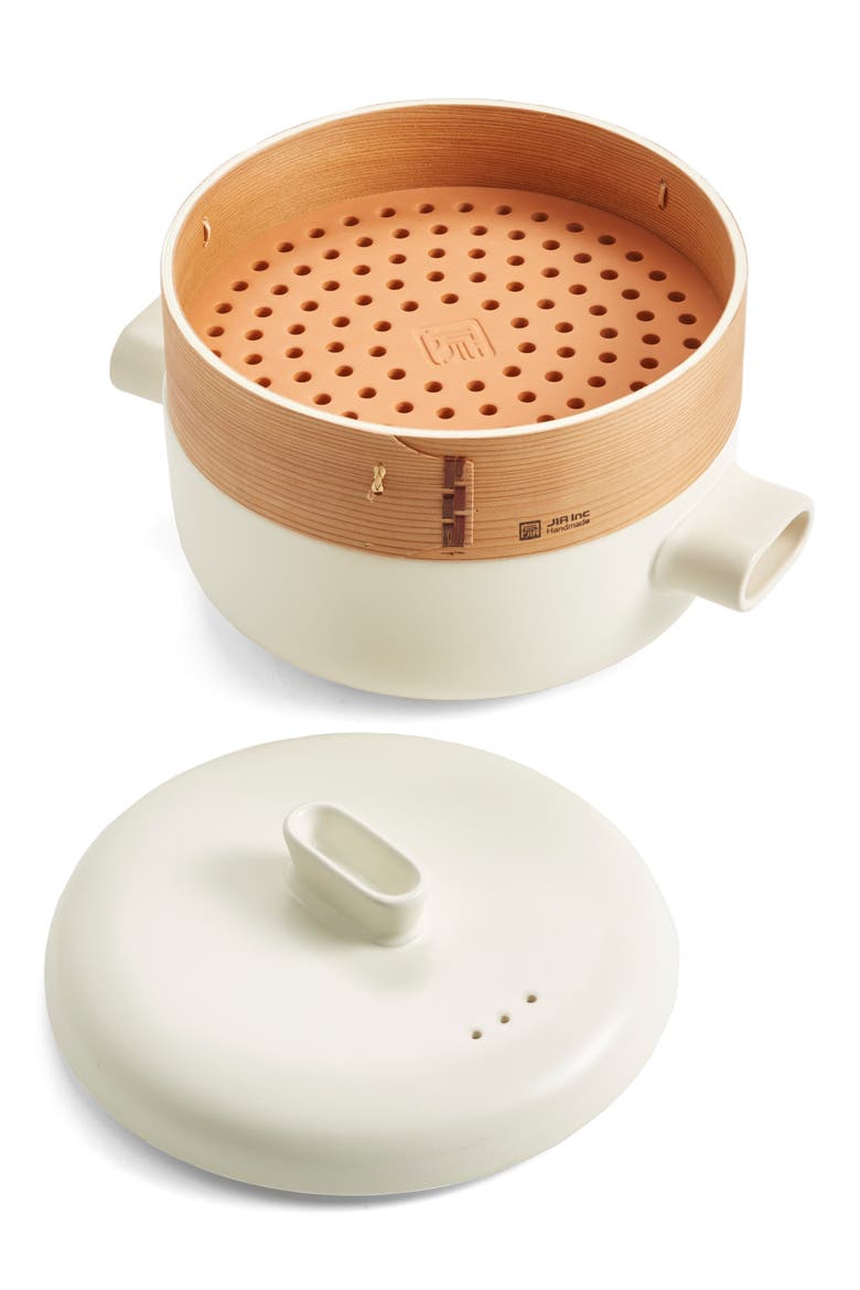 Ceramic Steamer Set, Alternate, color, WHITE