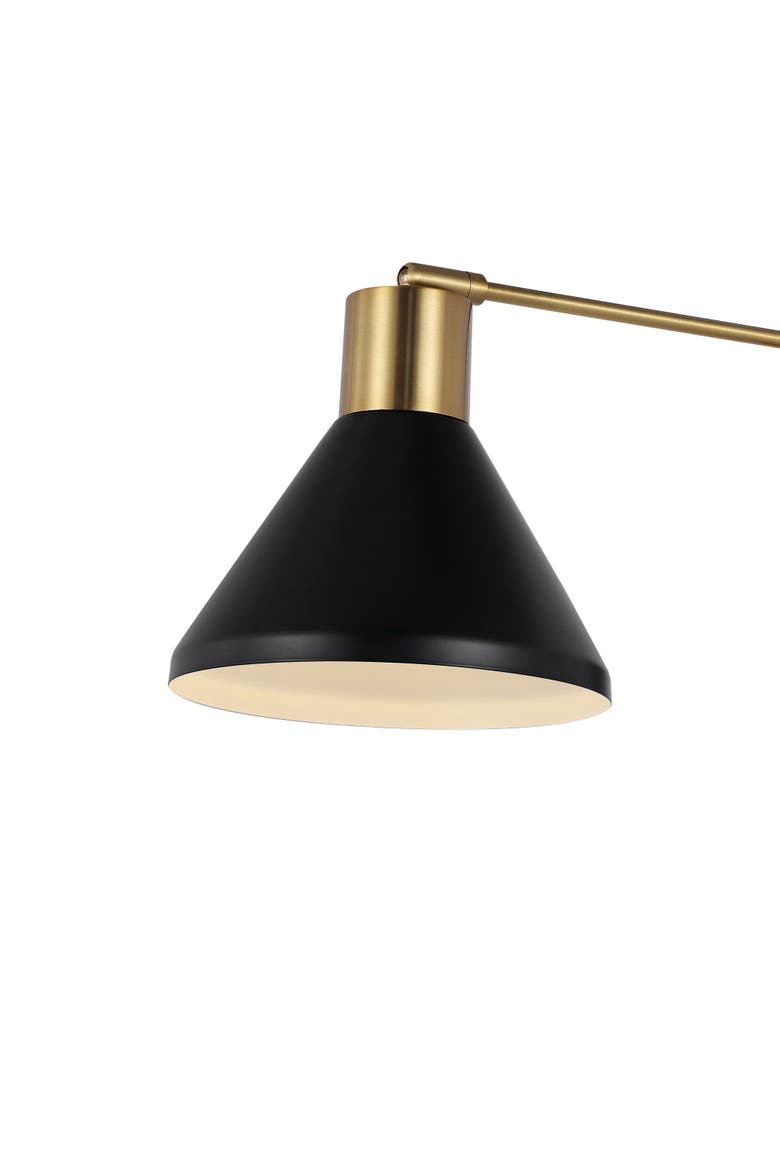 Max Swing Arm 1-Light Modern Midcentury Iron USB Charging Port LED Sconce, Alternate, color, Black