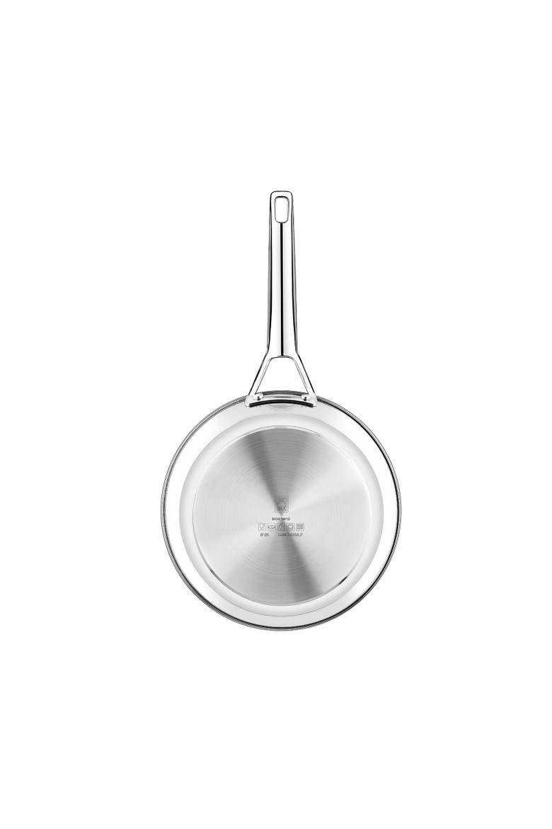 Signature Stainless Steel Professional Deep High Side Frypan, 8-Inch, Alternate, color, Silver