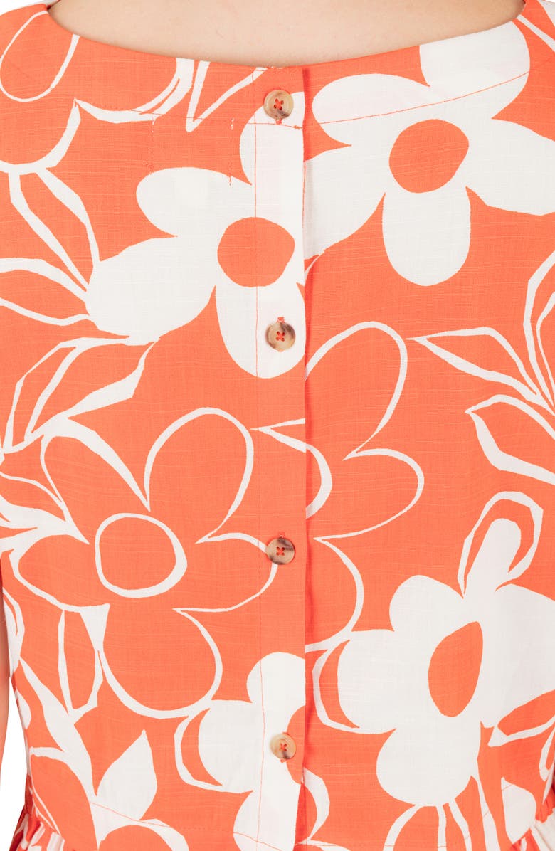 Hurley Daisy Floral Crop Tank, Alternate, color, Terracotta