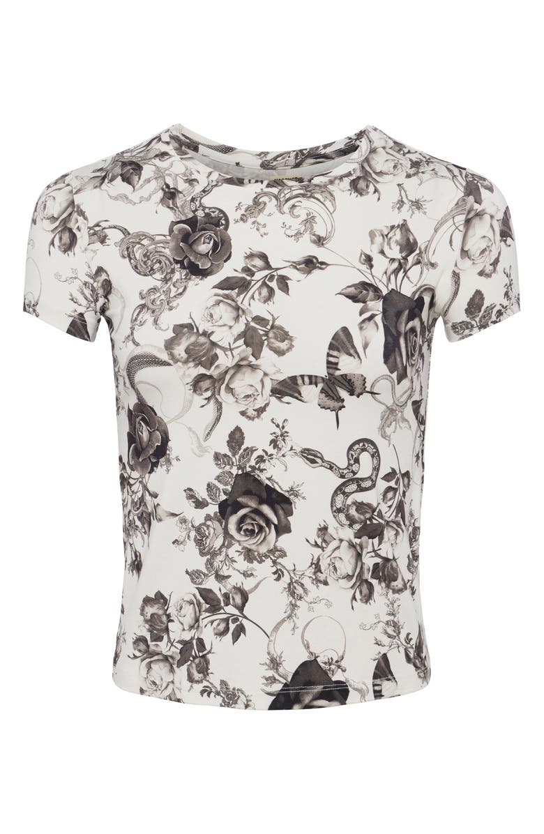 L'AGENCE Ressi Baroque Floral Print T-Shirt, Alternate, color, 