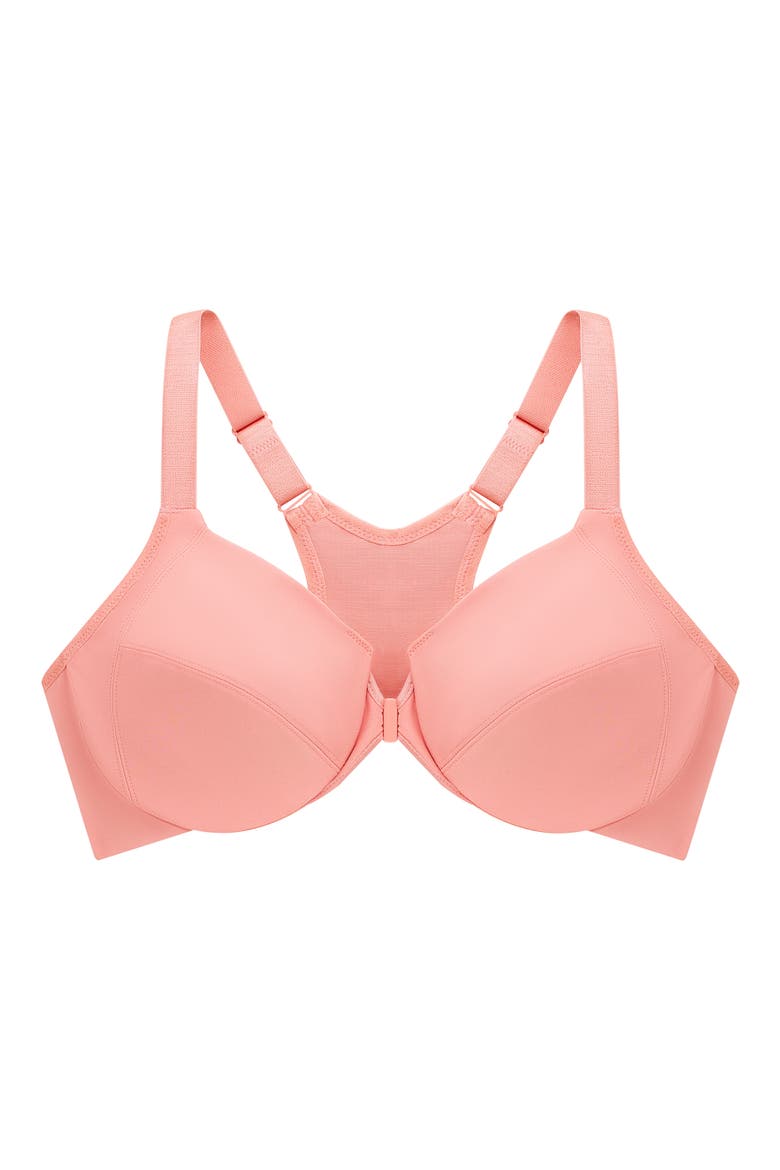WonderWire® Front Close Smoothing Underwire Bra, Alternate, color, BRANDIED APRICOT