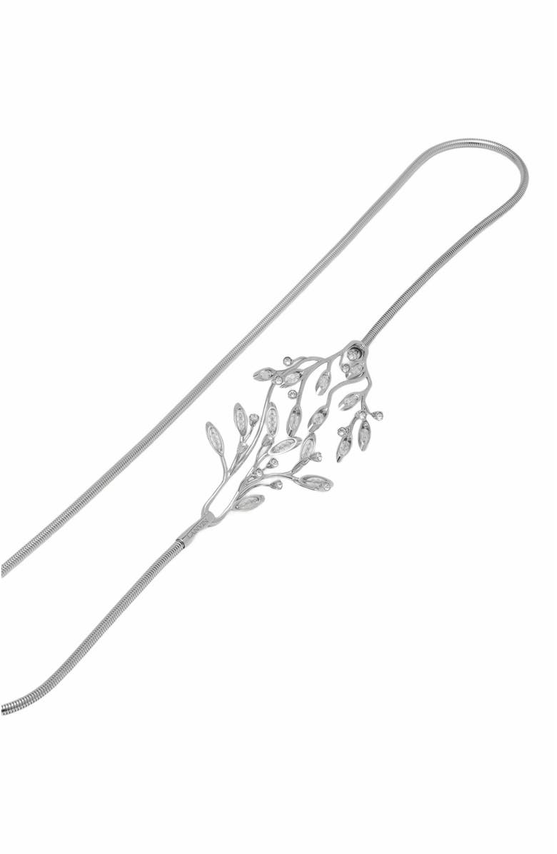 Lanvin Aede Belt In Brass And Crystals, Alternate, color, Silver