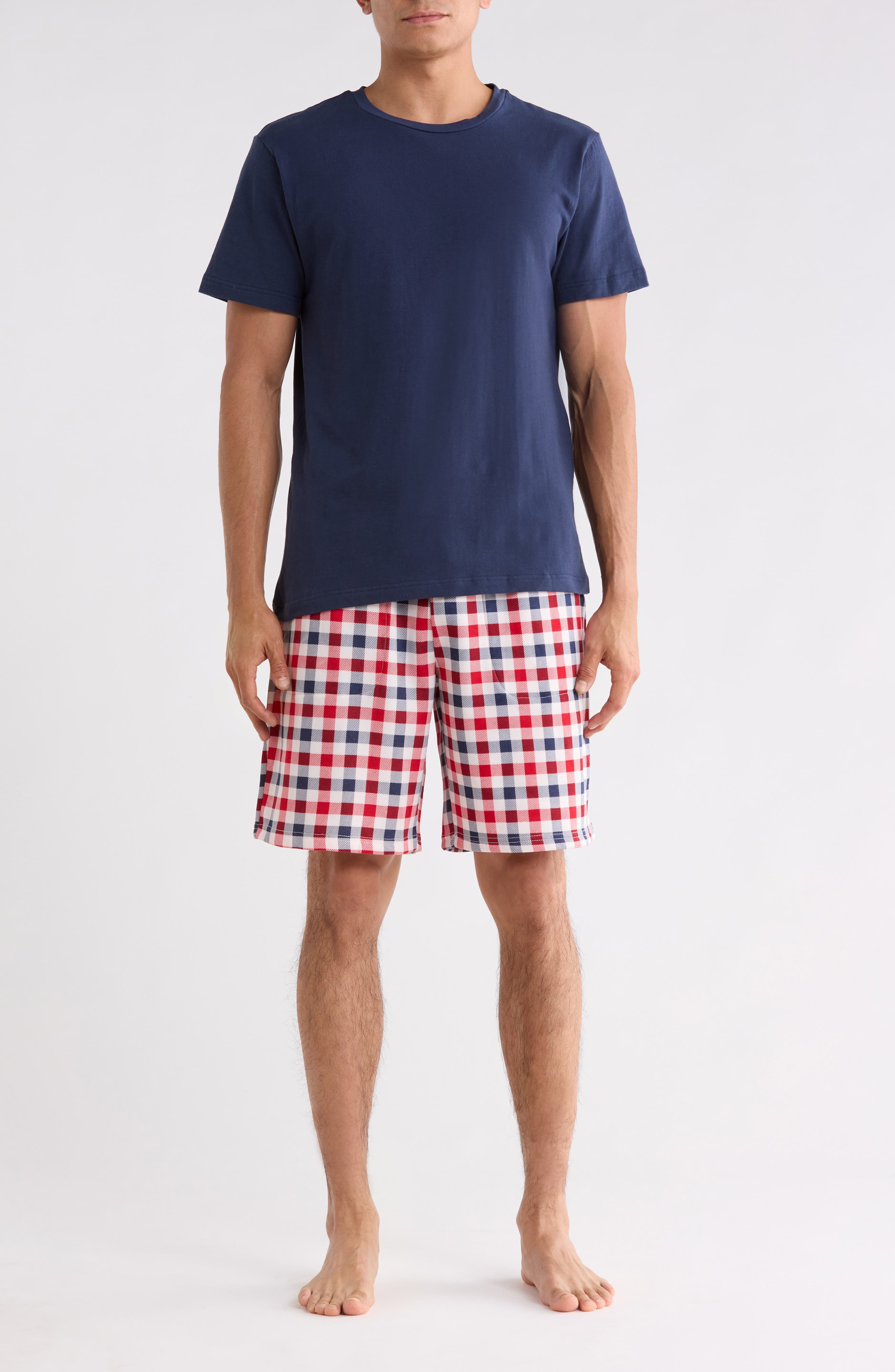 Crewneck Tee & Pajama Shorts Set