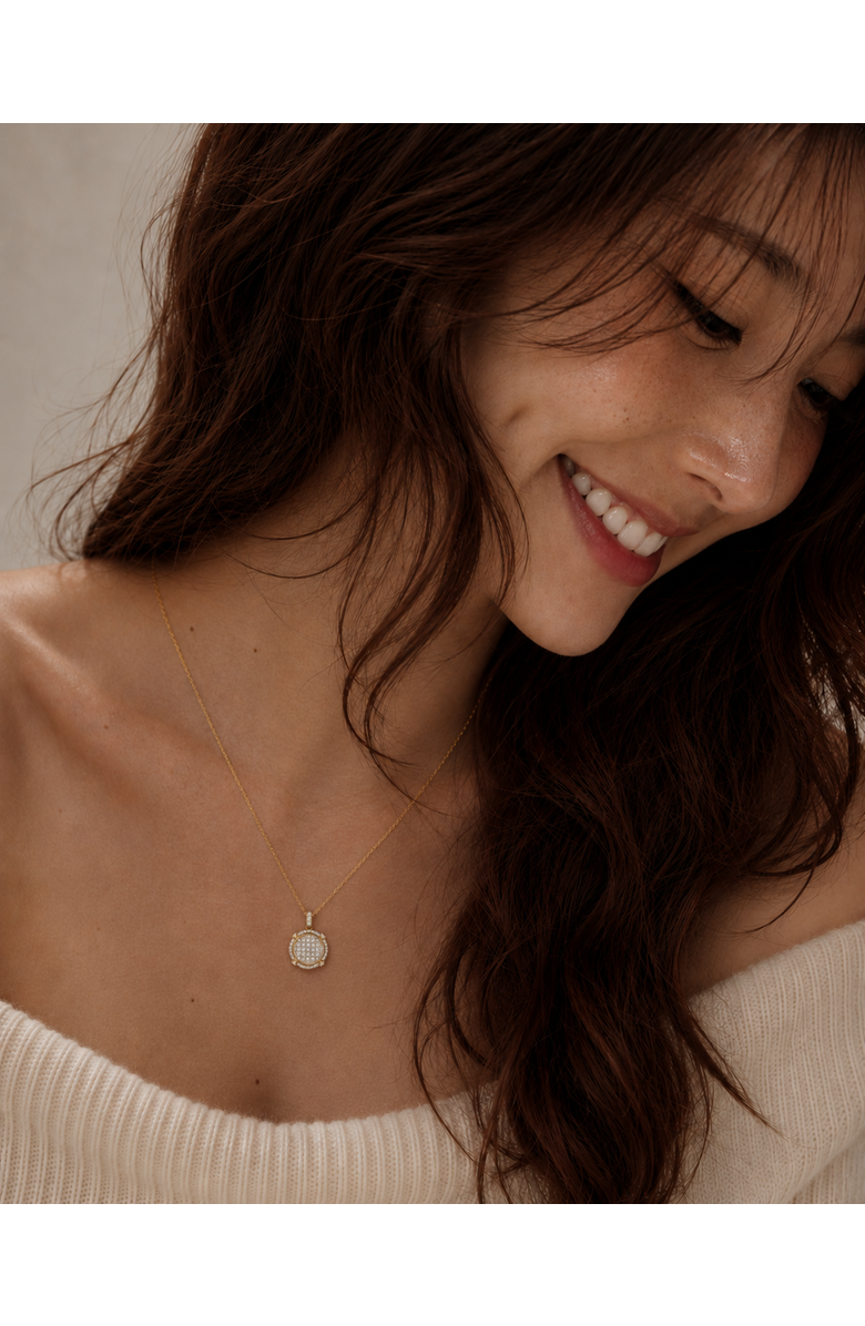 LuvMyJewelry Lumi 10K Gold 0.35 Ct Diamond Pendant, Alternate, color, 10K Yellow Gold