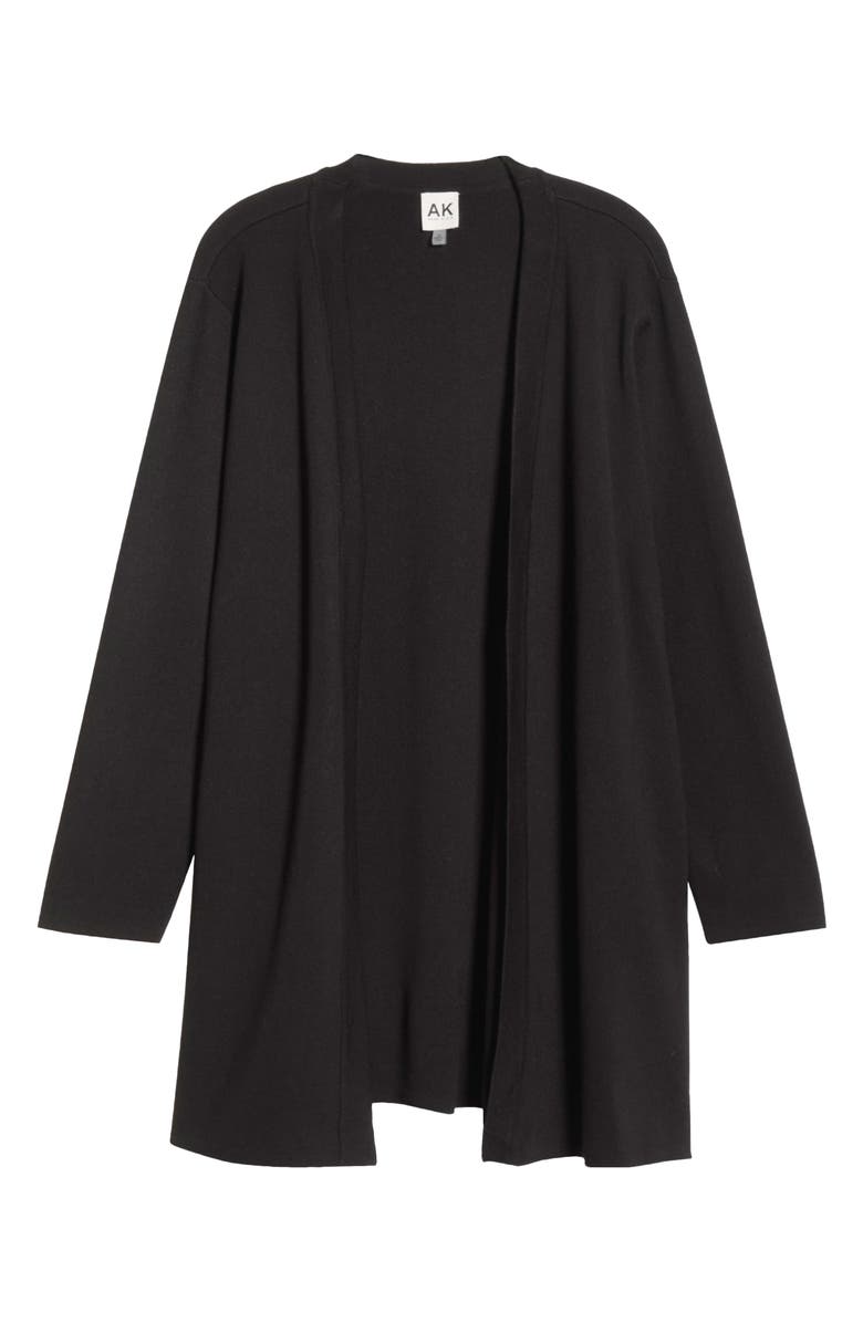 AK ANNE KLEIN Kissing Front Cardigan, Alternate, color, Anne Black