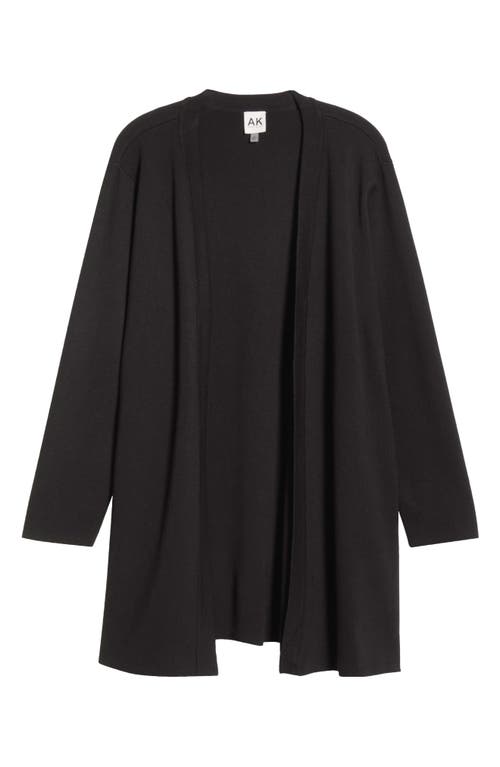 Ak Anne Klein Kissing Front Cardigan In Black