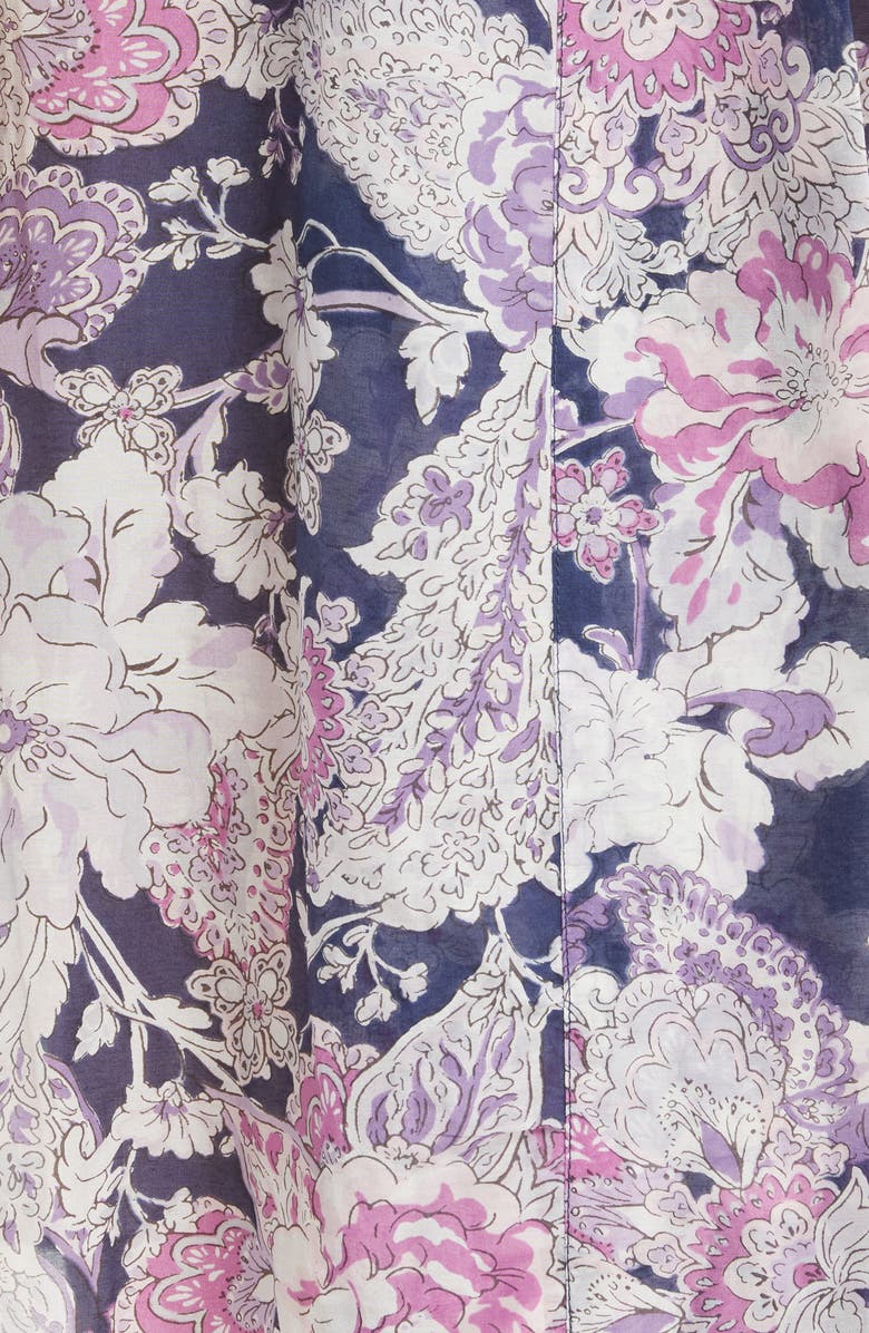 Papinelle Ella Floral Cotton & Silk Robe, Alternate, color,