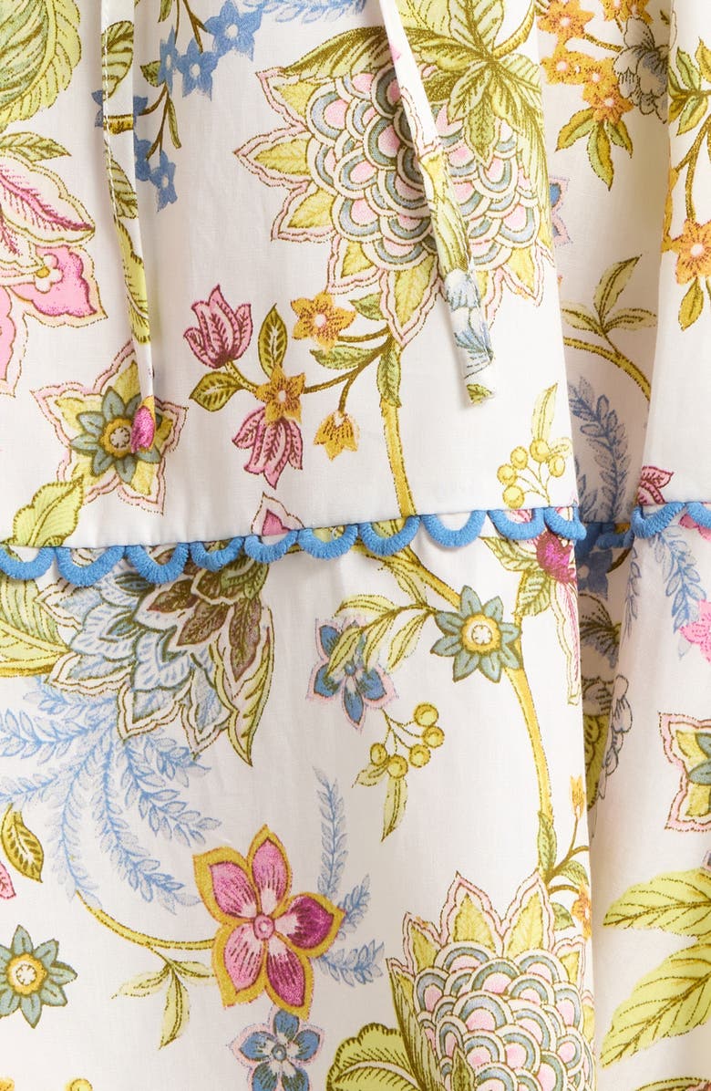 SUGARLIPS Pany Floral Dabria Cotton Dress, Alternate, color, Pink-Green-Blue