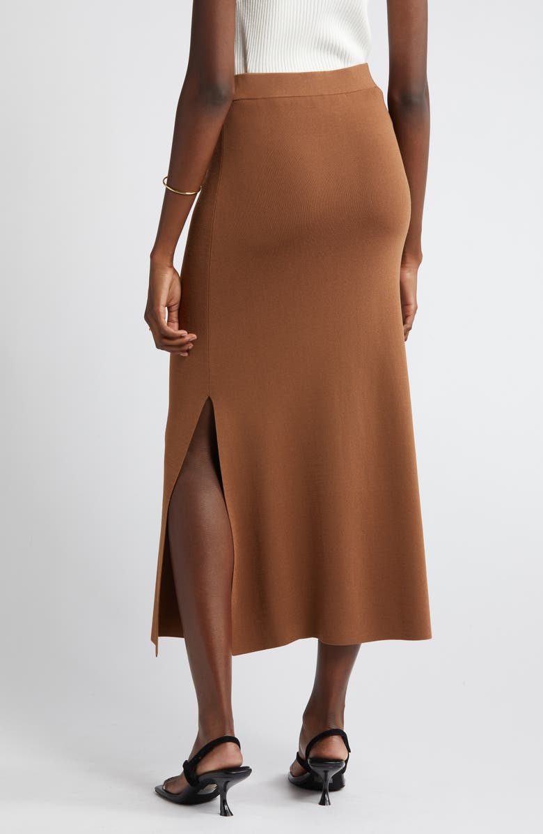 Rails Nora Midi Sweater Skirt, Alternate, color, Cacao