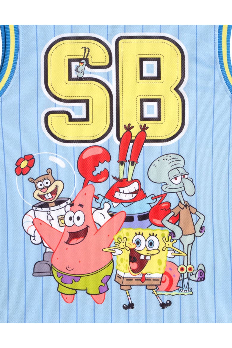 Basketball 2-Piece Tank and Shorts Set, Alternate, color, Spongebob Light Blue