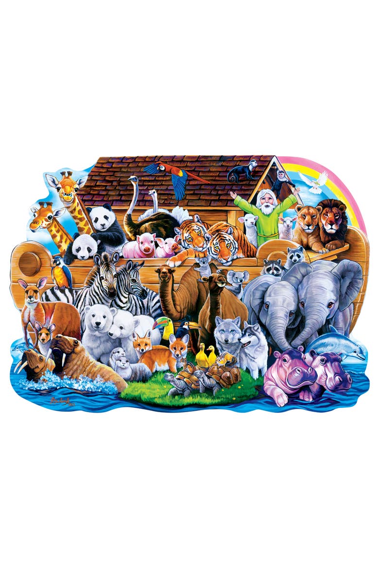 Noah's Ark 100pc Shaped Jigsaw Puzzle, Alternate, color, Multicolor