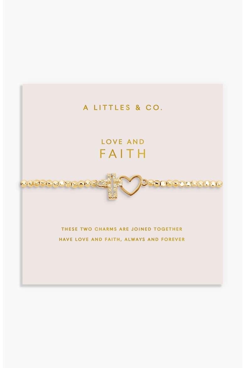 Forever Yours 'Love And Faith' Bracelet, Main, color, Gold Plated
