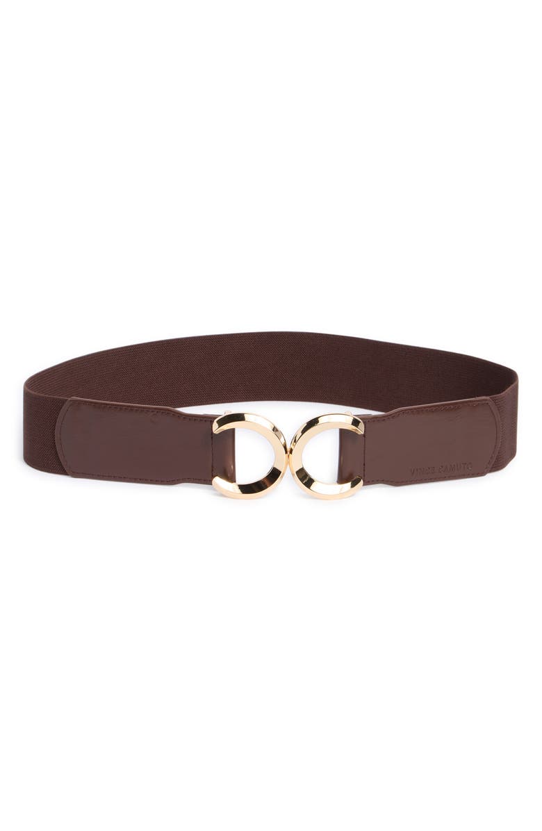 Vince Camuto Interlock Stretch Belt, Main, color, Brown