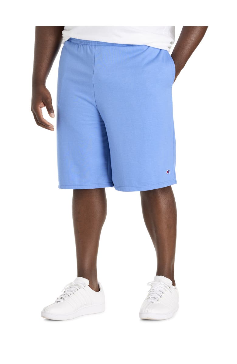 Champion Big & Tall French Terry Shorts, Main, color, Light Blue