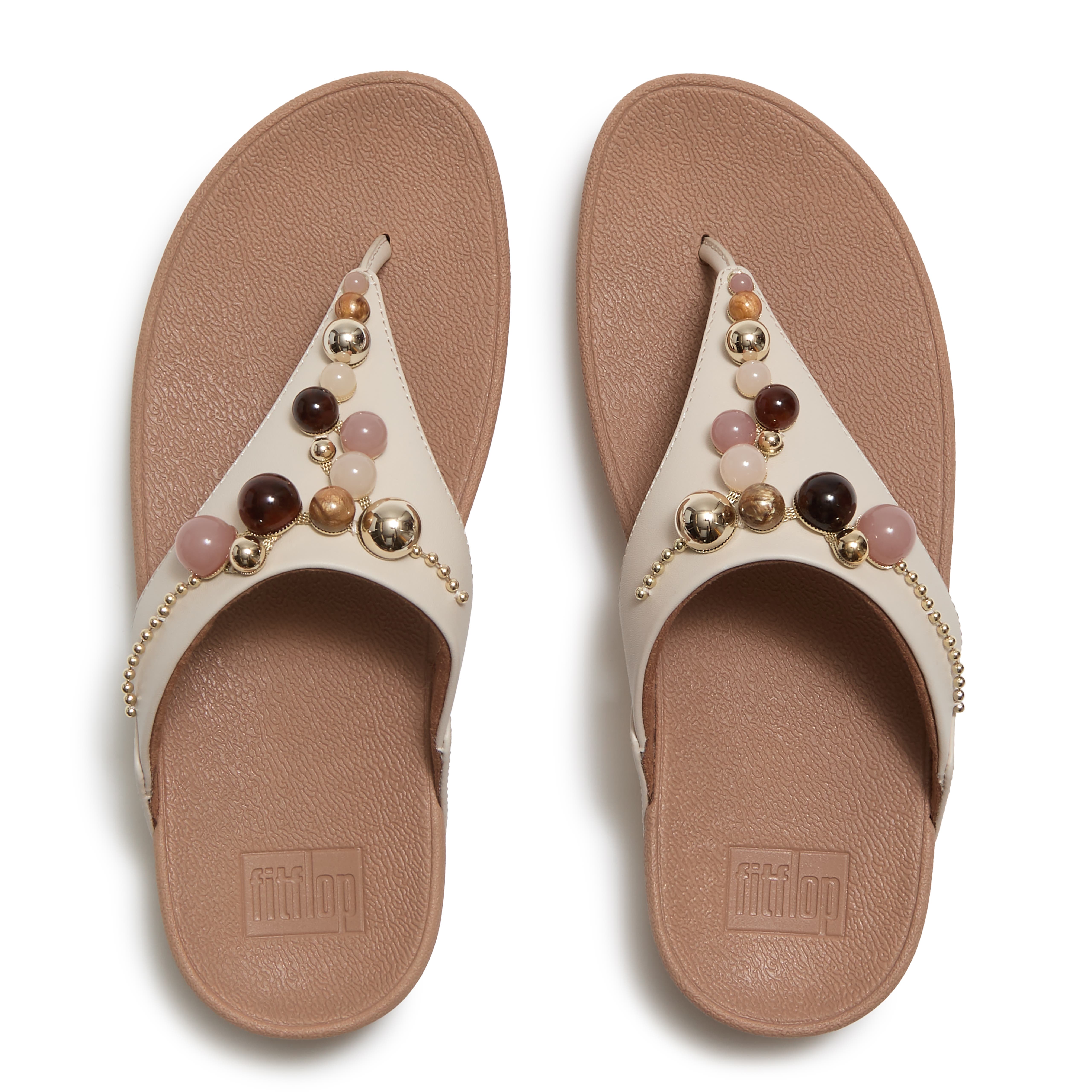 Lulu Beaded Toe-Post Sandals, Alternate, color, Paris Beige