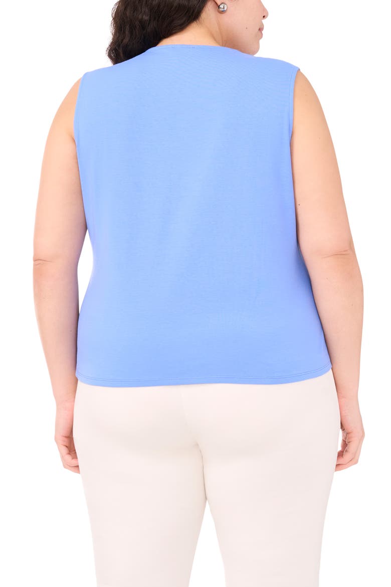 Twist Front Sleeveless Cotton Knit Top, Alternate, color, ULTRAMARINE