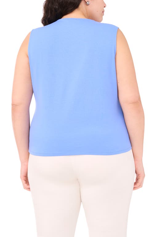 Halogenr Halogen(r) Twist Front Sleeveless Cotton Knit Top