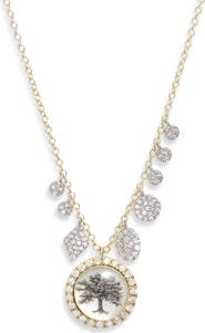 Meira T Lithograph & Diamond Two-Tone Pendant Shaker Necklace