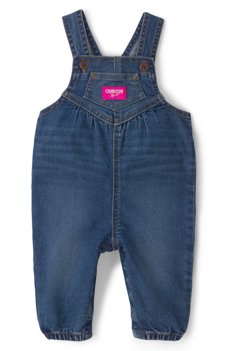 Kids' Denim Overalls, Main, color, DENIM OVERALL