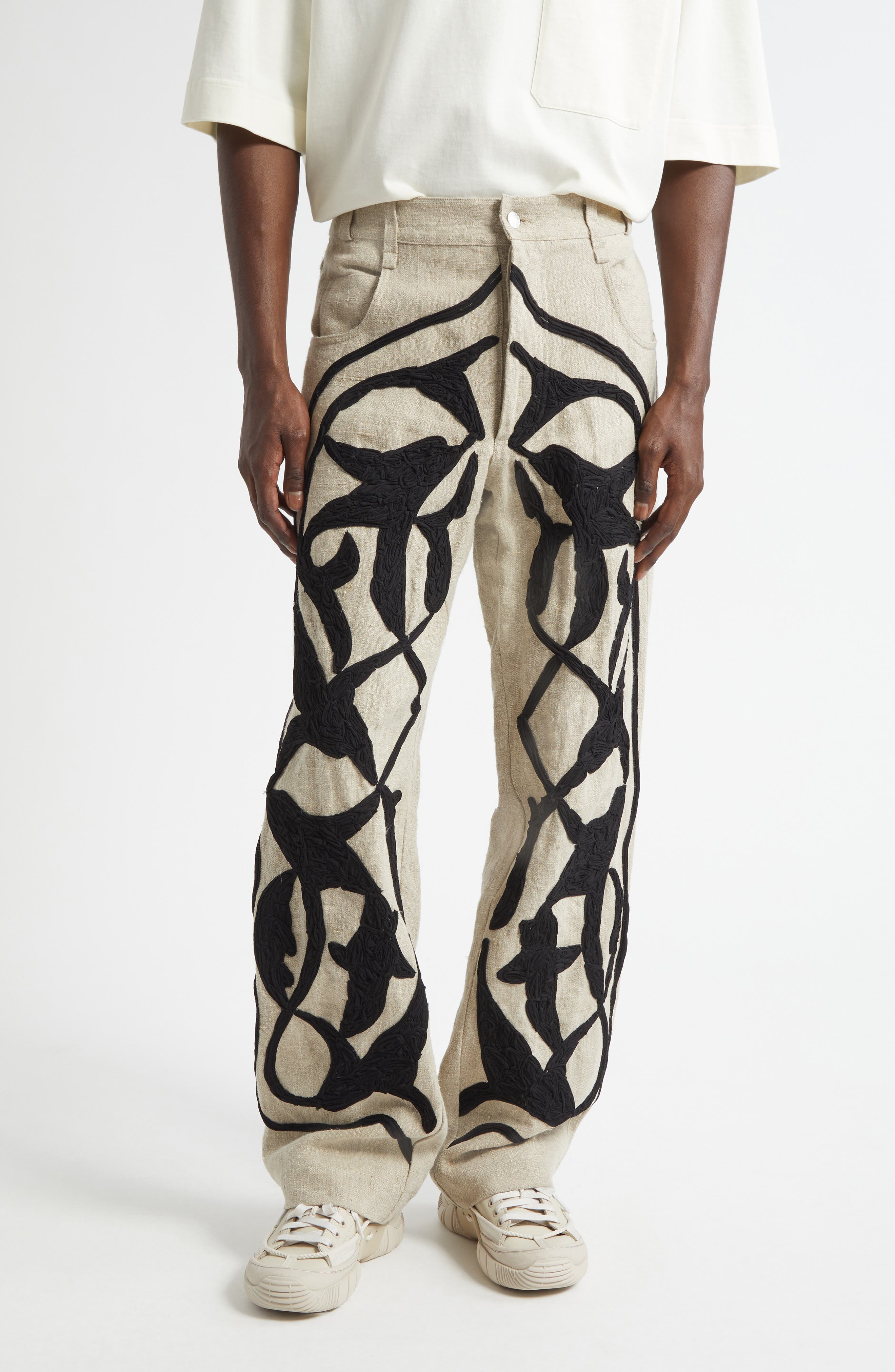 Arabesque Long Linen Work Pants