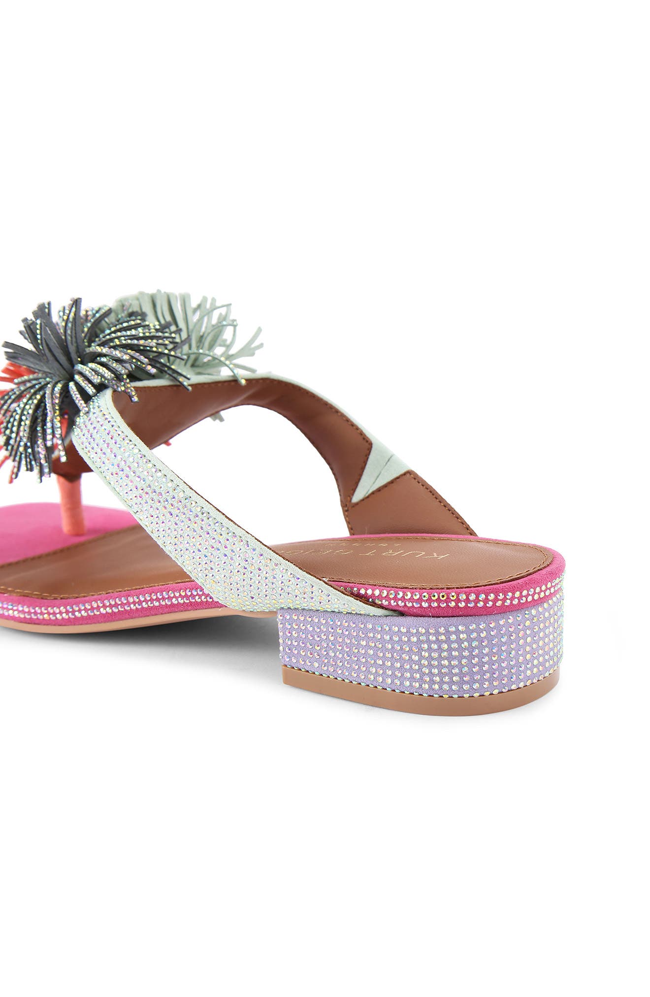 Kurt Geiger London Embellished Pom Pom Sandal, Alternate, color, 