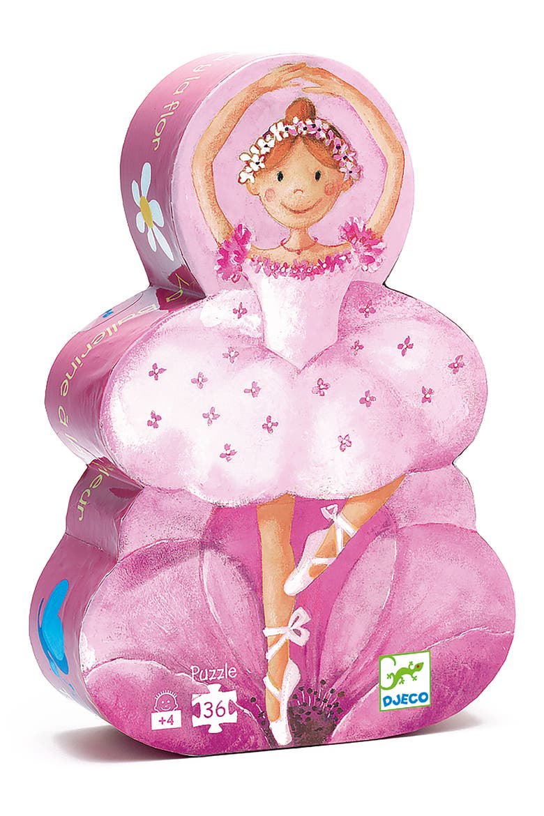Silhouette Puzzles The Ballerina 36-Piece Puzzle, Main, color, PINK