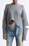 Haikure Ozie Destroyed Rib Merino Wool Sweater (Nordstrom Exclusive)