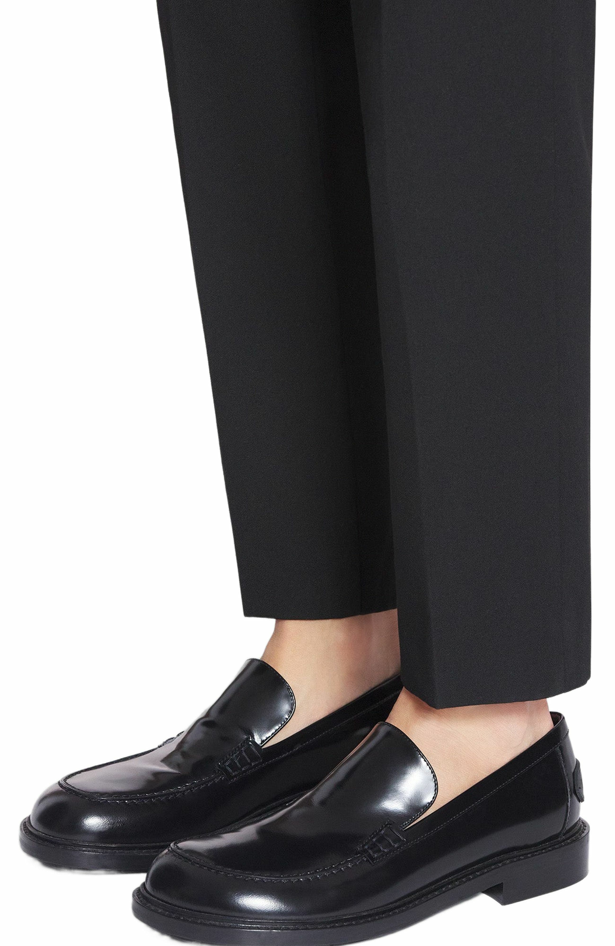Lanvin Spinto Loafers In Glossy Leather, Alternate, color, 