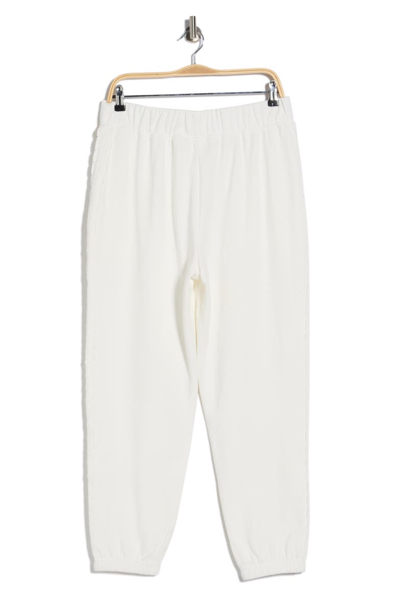 Stone Wash Lace Trim Joggers, Alternate, color, WHITE DOVE