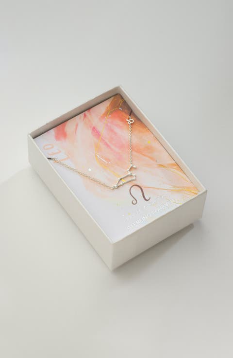 14K Gold Plated Station Constellation Pendant Necklace