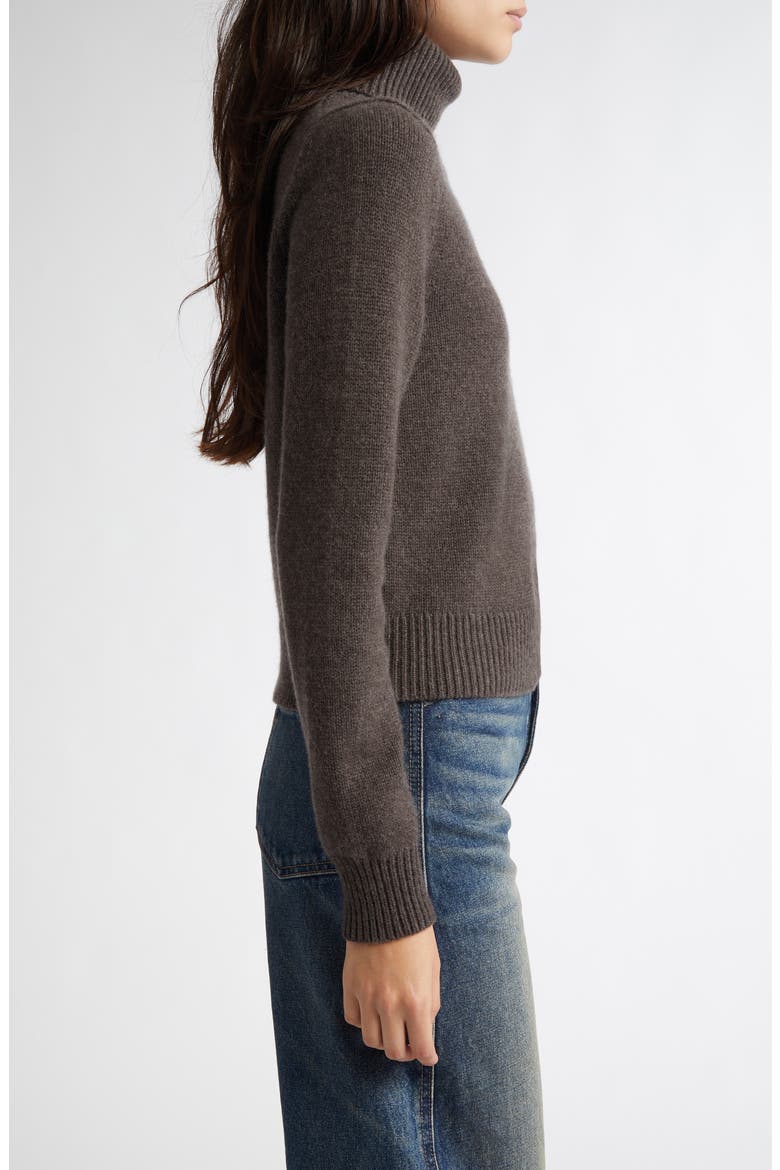 Hollyn Cashmere Turtleneck Sweater, Alternate, color, DARK UMBER MELANGE