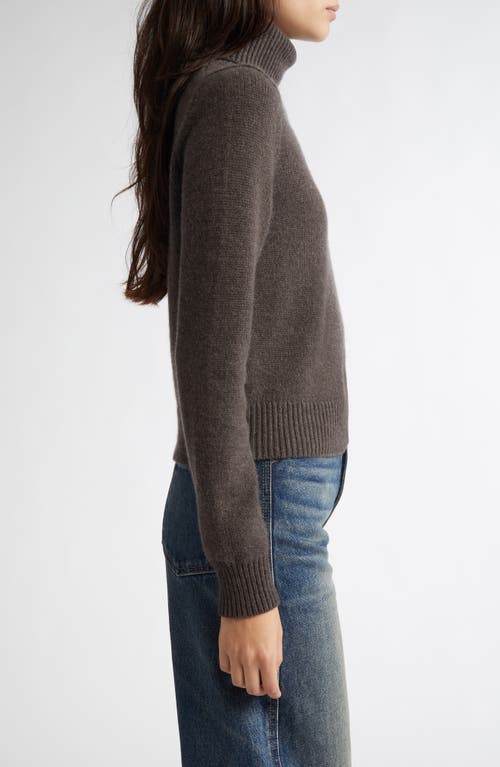 Nili Lotan Hollyn Cashmere Turtleneck Sweater In Dark Umber Melange