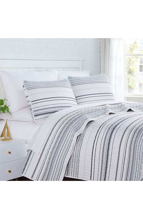 Coastal Stripes Oversized Quilt Sets