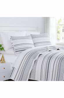 SOUTHSHORE FINE LINENS Coastal Stripes Oversized Quilt Sets