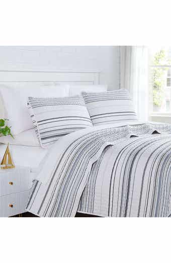 SOUTHSHORE FINE LINENS Coastal Stripes Oversized Quilt Sets
