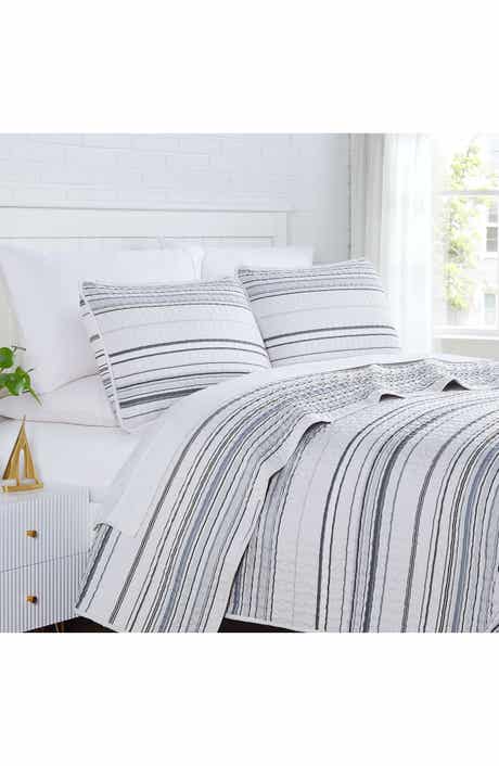 SOUTHSHORE FINE LINENS Coastal Stripes Oversized Quilt Sets
