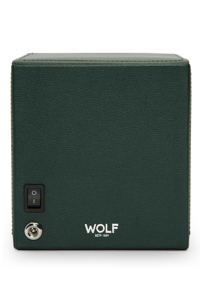 Cub Single Watch Winder with Cover, Alternate, color, GREEN